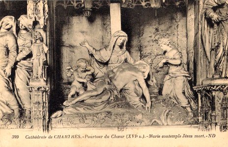 2016-03-16 399 Cathédrale de Chartres Pourtour du Choeur Marie contemple Jésus mort ND