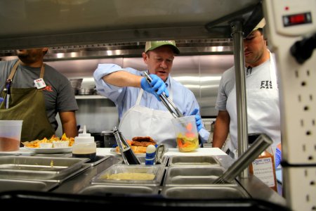 2016-06-16 Senator Coons visits Lewes, DE for the grand opening of Matt's Fish Camp (27637100601)