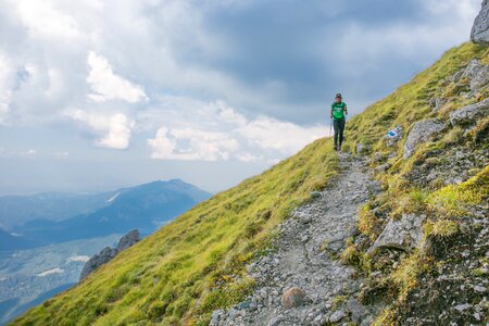 Adventure hiking climbing