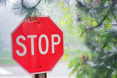 Stop sign symbol photo