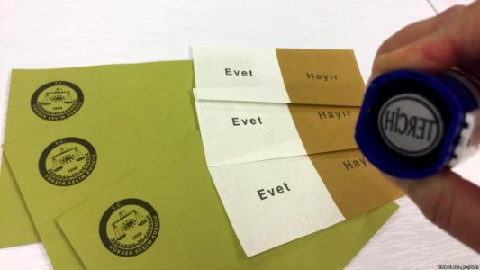 2017 Turkish referendum ballot paper 1