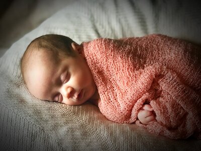 Portrait blanket girl