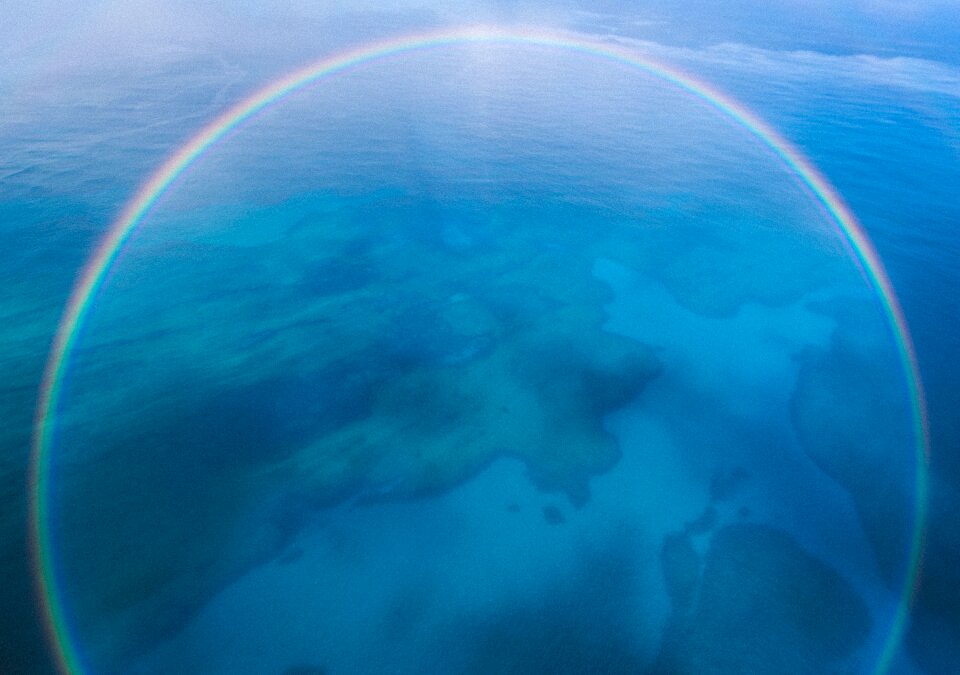 Island rainbow blue rainbow