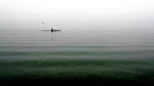 Lake haze morning photo