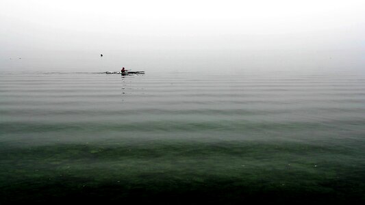 Lake haze morning