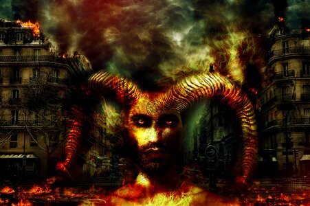 Flames hell burn