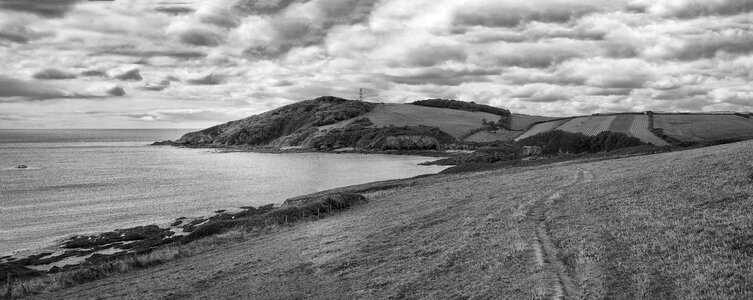 Fowey monochrome sea
