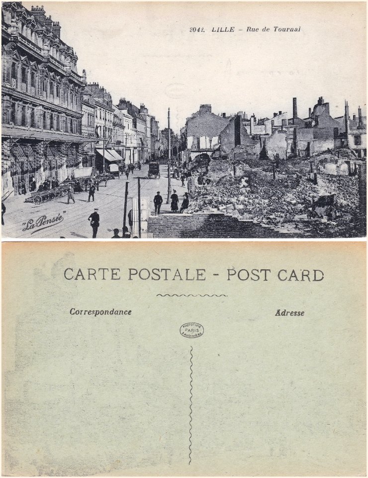 2042. Lille — Rue de Tournai vº-rº-