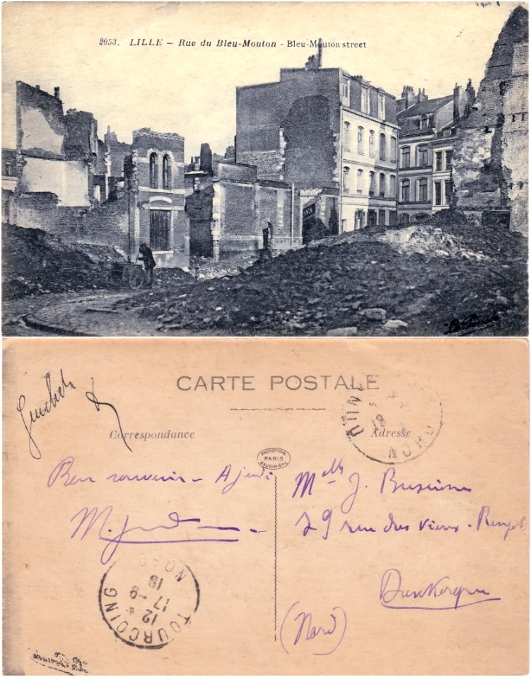 2053. Lille — Rue du Bleu-Mouton vº- rº