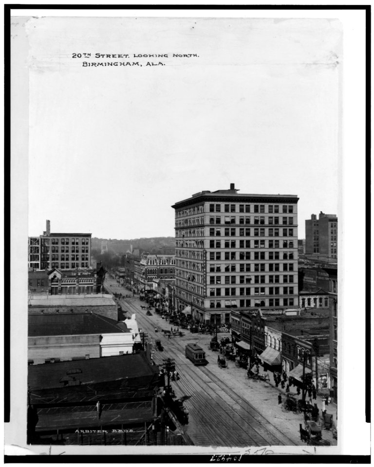 20th Street, looking north, Birmingham, Ala. - Arbiter Bros. LCCN91482748