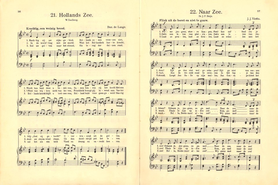 21 Hollands Zee, pagina 26 & 22 Naar Zee, pagina 27