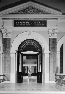 23. INTERIOR, MODEL HALL, ENTRANCE AS SEEN FROM STAIR LANDING