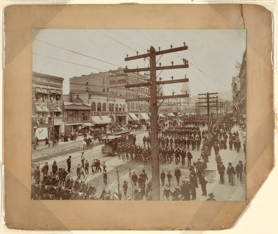 24th Infantry Leaving Salt Lake City, Utah for Chattanooga, Tennessee, April 24th, 1898 LCCN98501484