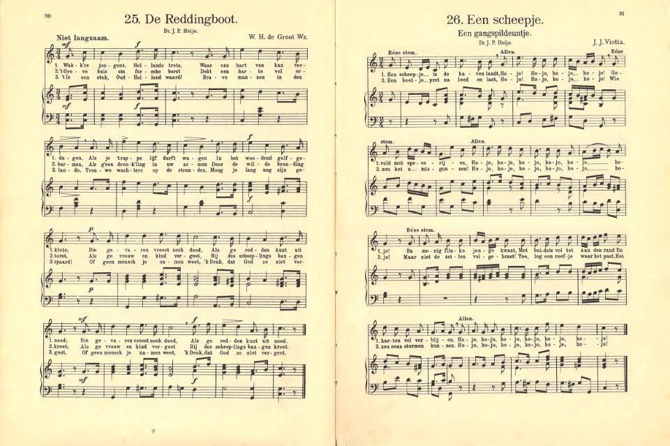 25 De Reddingsboot, pagina 30 & 26 Een scheepje, pagina 31