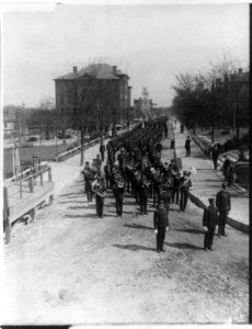 25th anniversary of Tuskegee Inst., Ala., 1906- Military parade with band in foregrd. LCCN2004668173