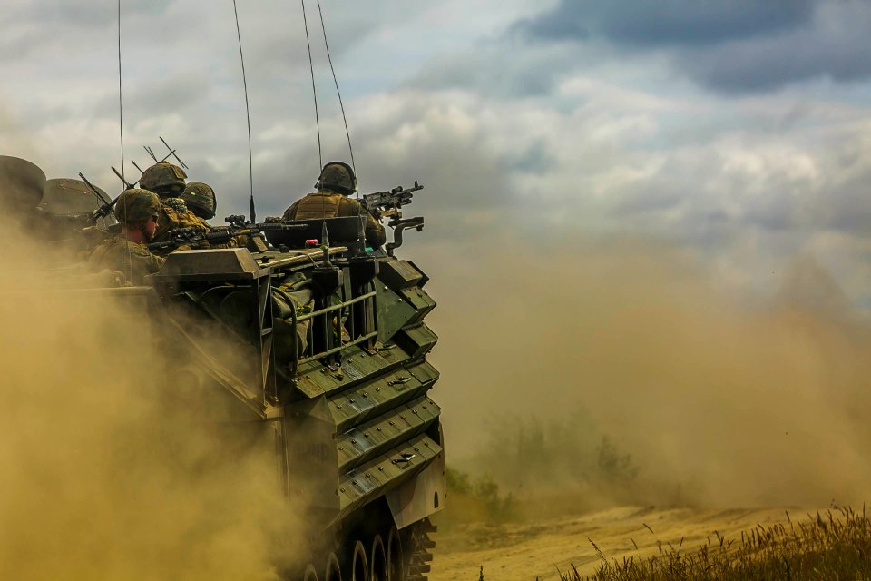 26th MEU Tank platoon, Polish BMP unit go head-to-head in mechanized assault exercise during BALTOPS (42743224152)