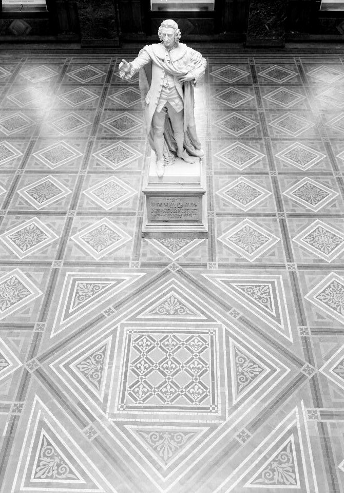 28. INTERIOR, MODEL HALL, DETAIL OF FLOOR TILES