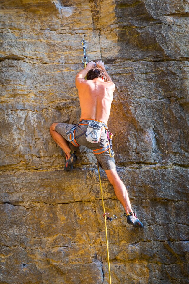 Mountaineer rock steep