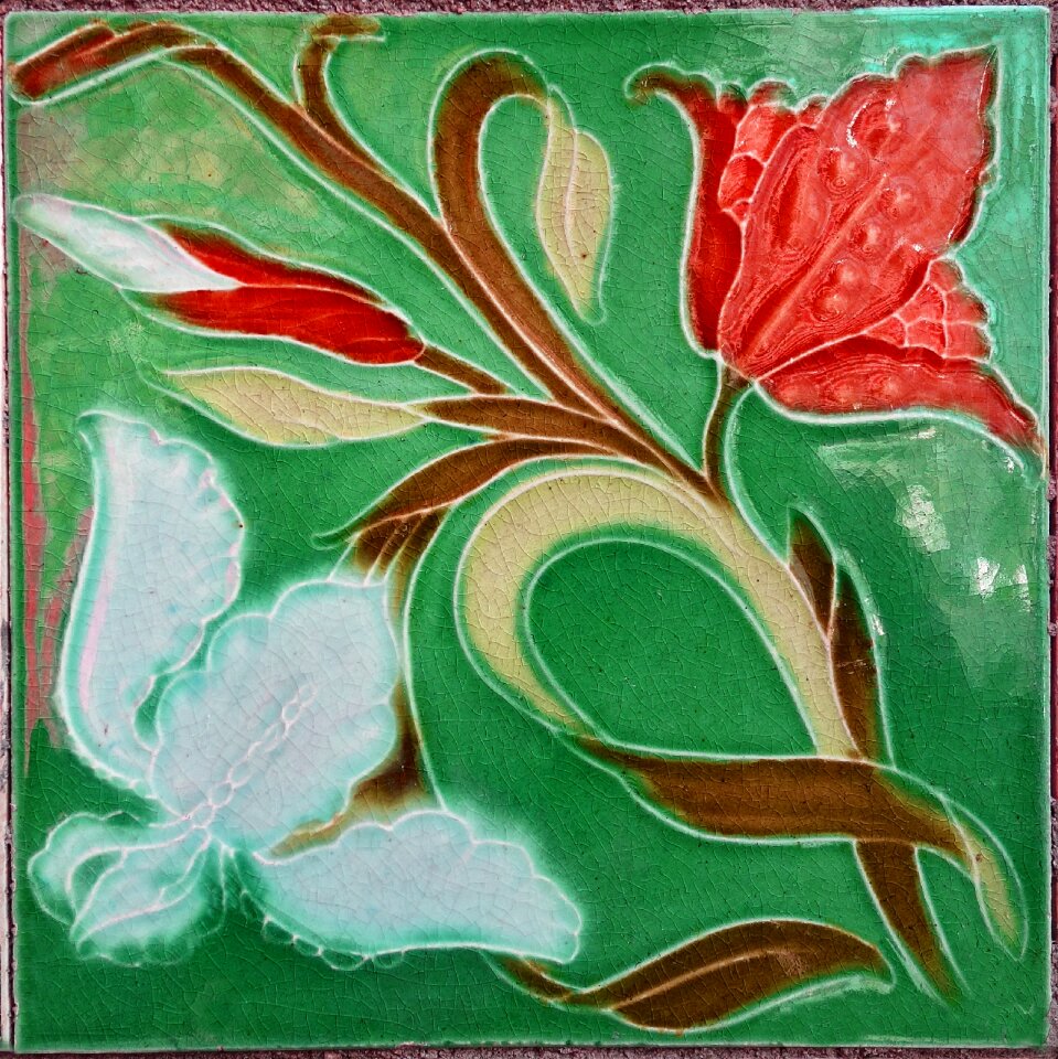Art nouveau ceramic decorative