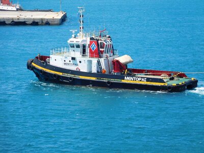 Tug boat greece photo