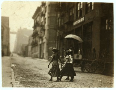 3 girls working in Salvan Medicine Factory and in a Seed store. Olive near 14th St. Noon, May 12th, 1910. LOC nclc.04652