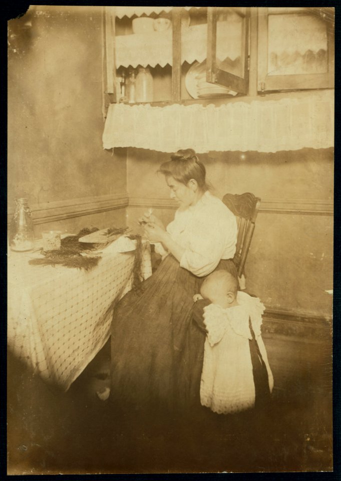3-30 PM Mrs. Rosy Capello, 311 E. 111th St., top floor rear. Makes 50 cents to $1.00 a week on willow plumes. Husband works irregularly as tailor. LOC nclc.04108