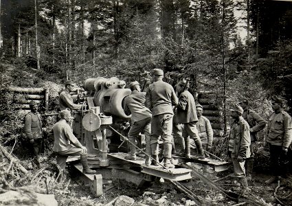 30.5 cm Mörser auf Cost alta. Aufgenommen im Mai 1916. (BildID 15535813)