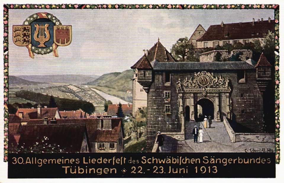 30. Allgemeines Liederfest des Schwäbischen Sängerbundes Tübingen 22.–23. Juni 1913 Nr. 3 (PK Gebr. Metz TPk214)