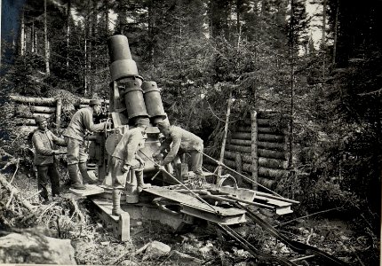 30.5 cm Mörser auf Cost alta. Aufgenommen im Mai 1916. (BildID 15535820)