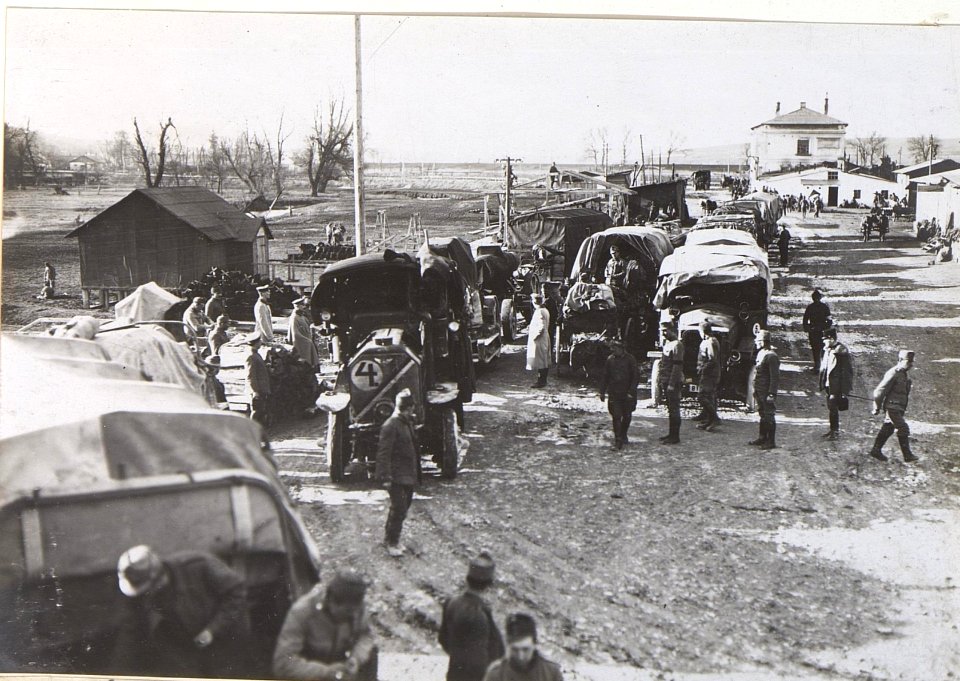 30.5cm Mörser, Verladen der Batterie am Bahnhof Brzezany (BildID 15438124)