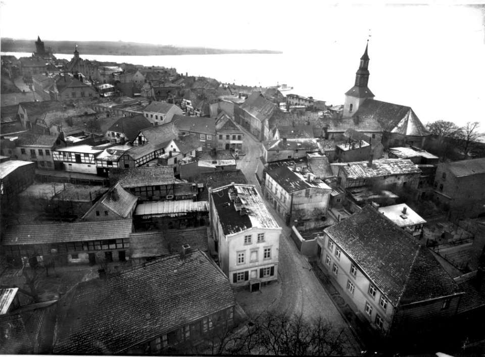 31 Cammin in Pommern 1935 - Widok z wieży katedralnej na północno-zachodnią część miasta