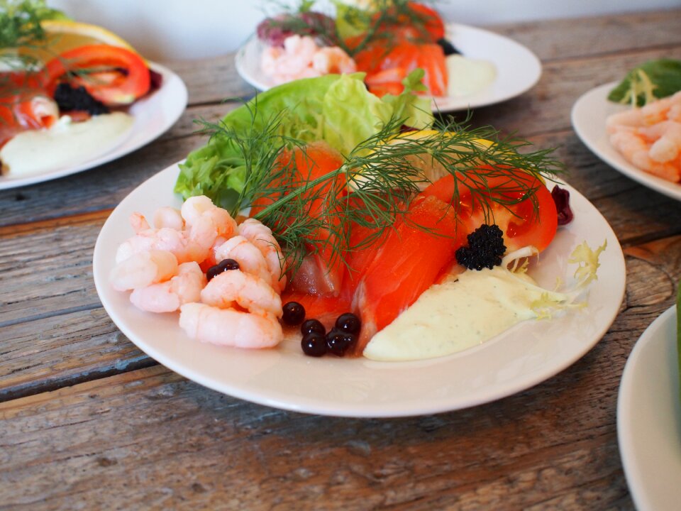 Prawns refreshments fish