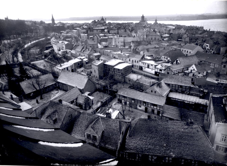 32 Cammin in Pommern 1935 - Widok z wieży katedralnej na południowo-zachodnią część miasta