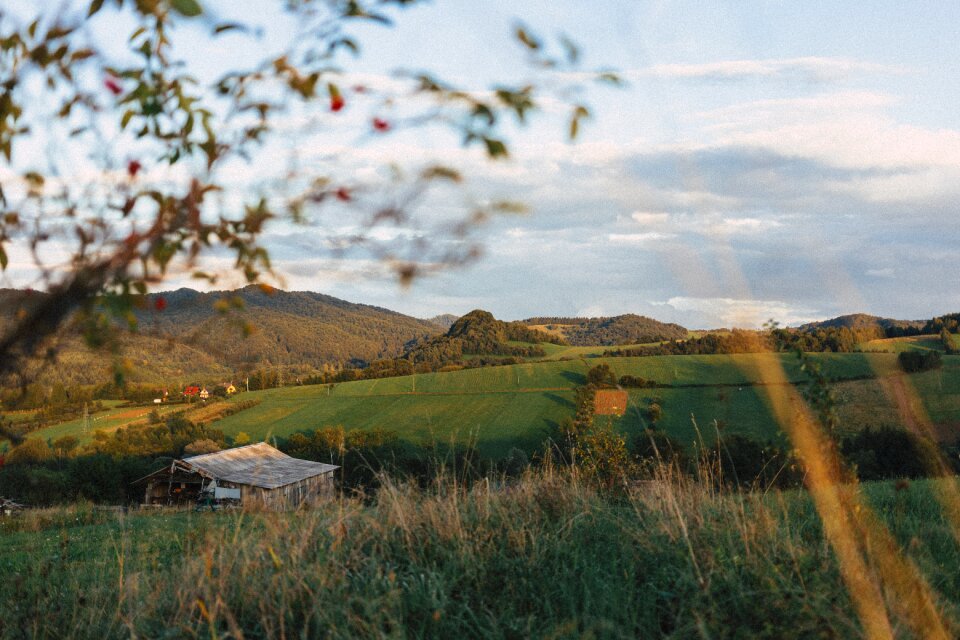 Blurred countryside fall