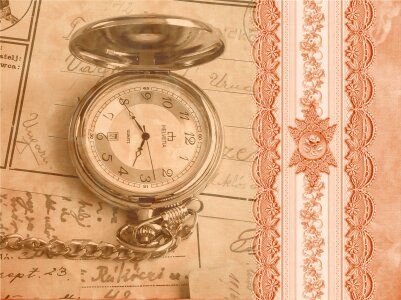 Old clock face scrapbook