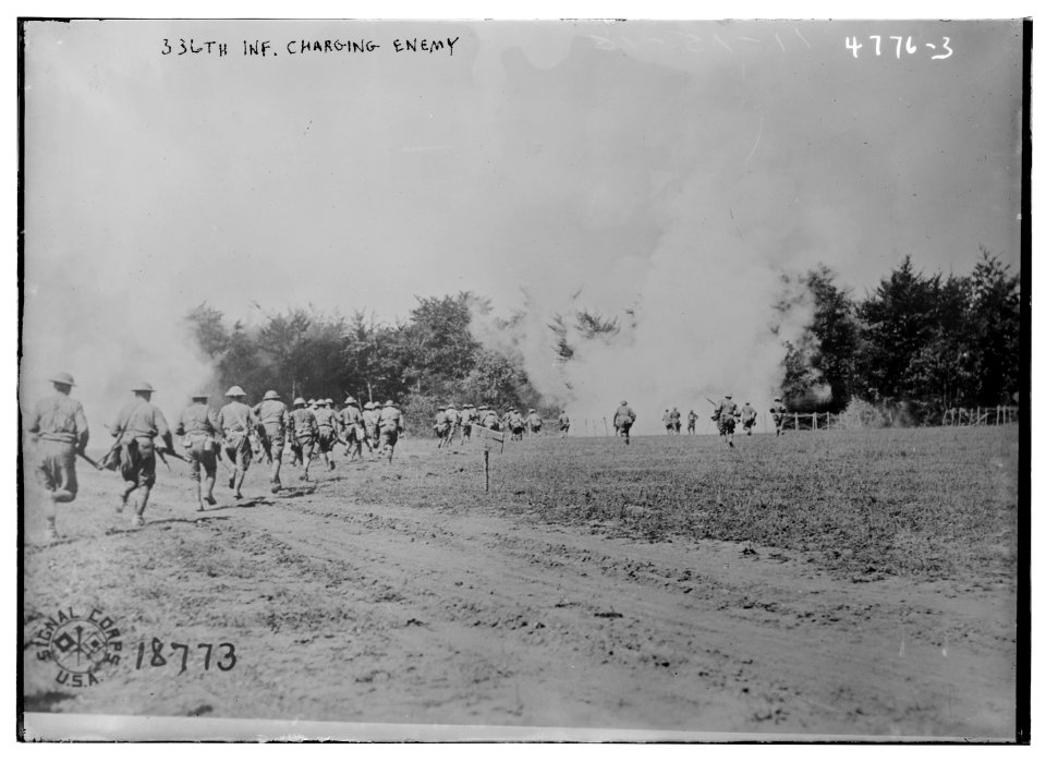 336th Inf. charging enemy LCCN2014708131