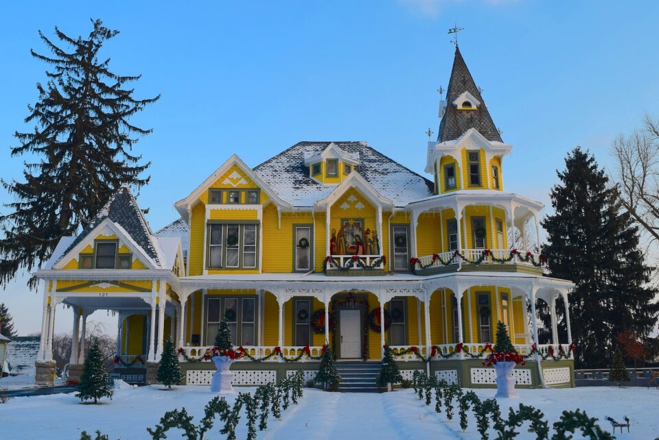 Holiday tree snow