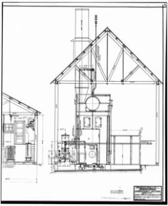 35. PHOTOCOPY OF DRAWING OF POWER PLANT, SECTION, OCT. 12, 1911 - Kennecott Copper Corporation, On Copper River ^ North - LOC - hhh.ak0003.photos.001008p