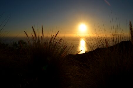 Dusk sun landscape photo