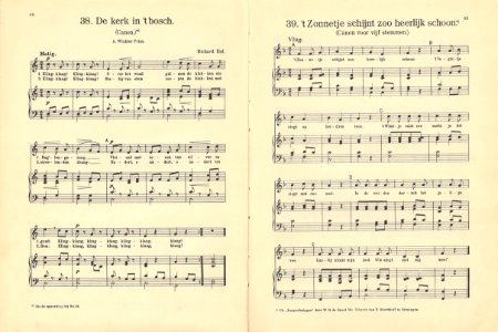 38 De kerk in t bosch, pagina 44 & 39 t Zonnetje schijnt xoo heerlijk schoon, pagina 45