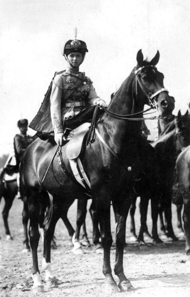 3rd Elizavetgradsky Hussars' parade (1913) Olga horseback
