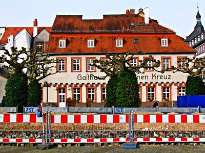 Old houses city street photo