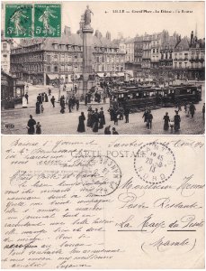 4. Lille – Grand'Place - La Déesse - La Bourse vº- rº