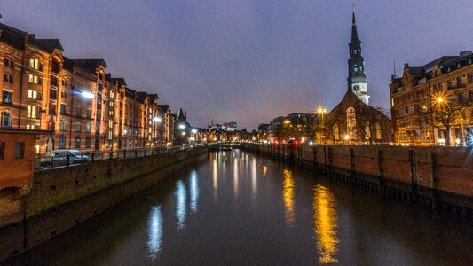 Waters reflection speicherstadt photo