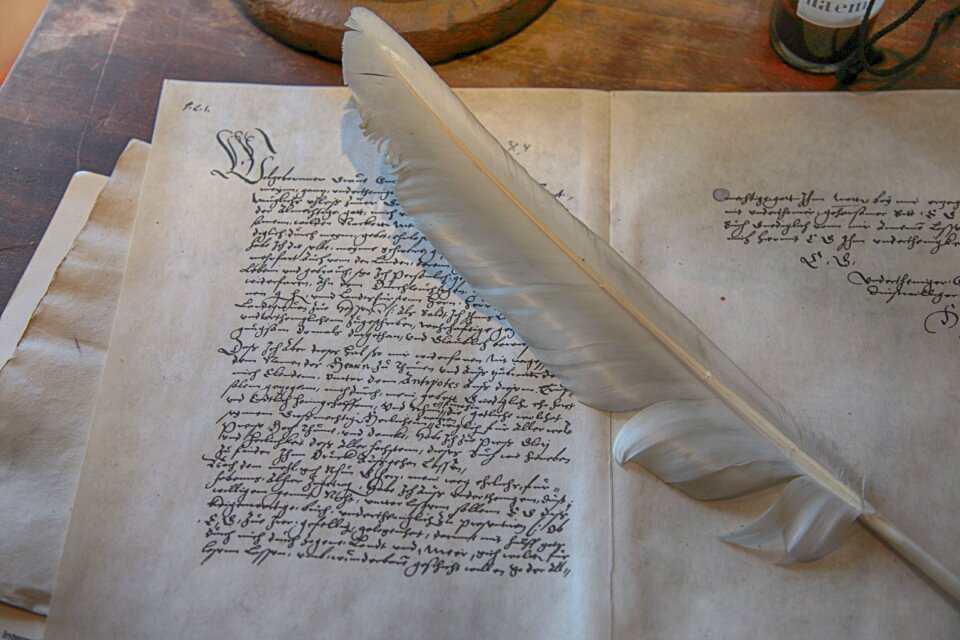 Pen old script written