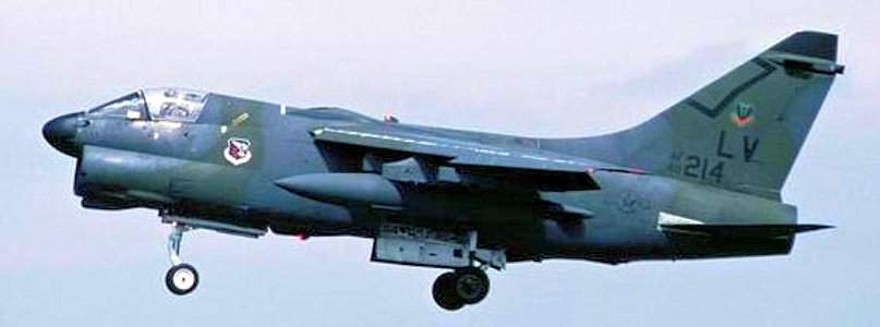 4451st Tactical Squadron A-7D Corsair II 69-6214