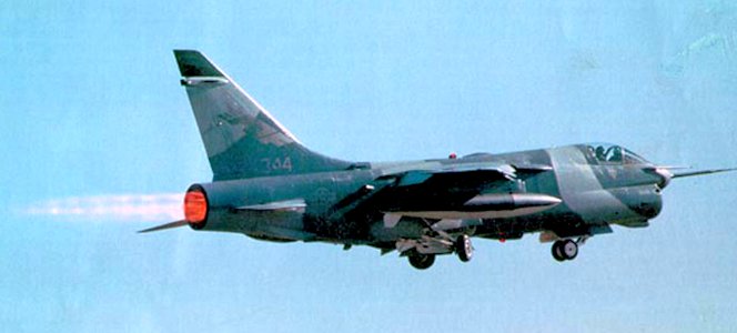 445th Flight Test Squadron YA-7F Corsair II 71-0344 AB Flight