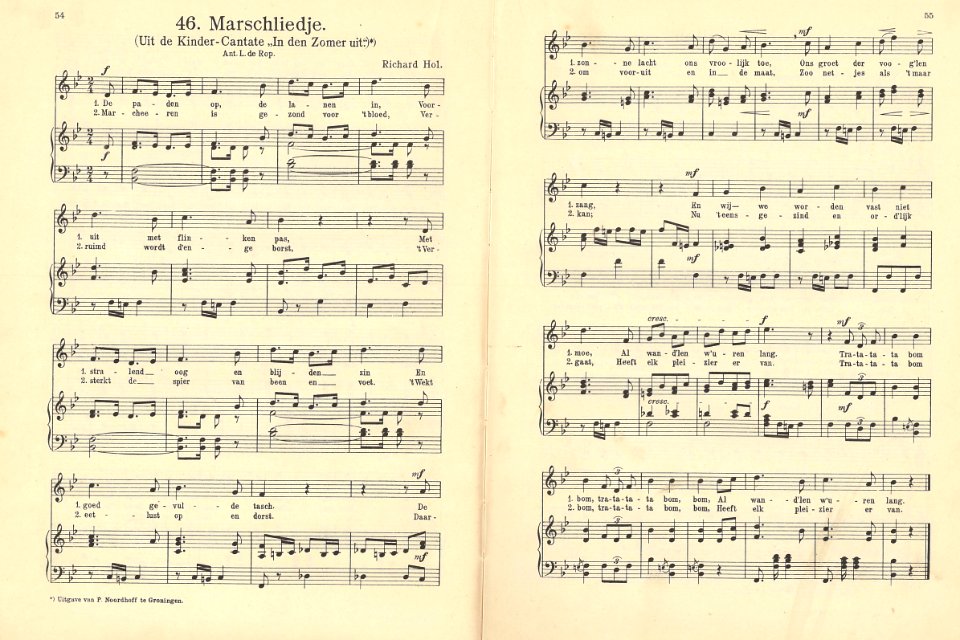 46 Marschliedje, pagina 54 & 55