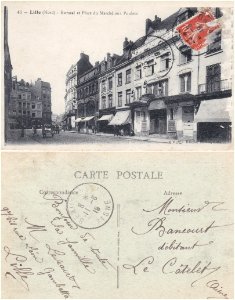 46 – Lille - Kursaal et Place du Marché aux Poulets. (v°-r°)