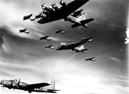 493d Bombardment Group B-17 Flying Fortress Formation